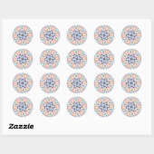 Prachtige verbazingwekkende zachte pastel geometri ronde sticker (Vel)