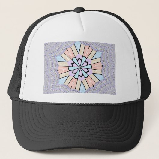 Prachtige verbazingwekkende zachte pastel geometri trucker pet (Voorkant)