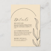 Prachtige verblijfskaart voor bruiloft informatiekaartje (Voorkant)