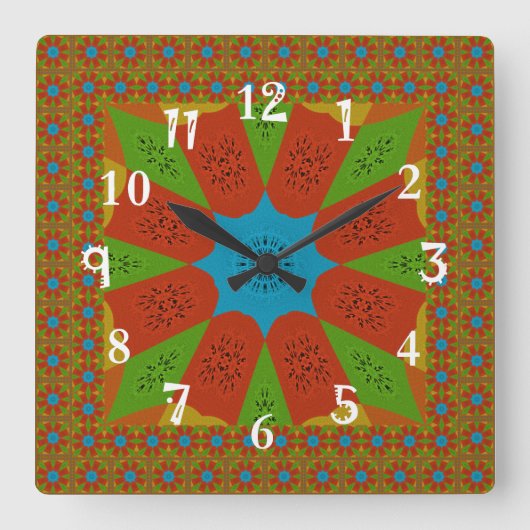 Prachtige, verbluffende Afrikaanse Feminine Design Vierkante Klok (Voorkant)