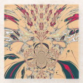 Prachtige, verbluffende, hoogwaardige design-kunst glazen onderzetter (Voorkant)