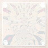 Prachtige, verbluffende, hoogwaardige design-kunst glazen onderzetter (Achterkant)