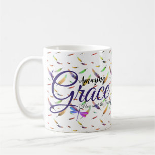 Prachtige veren Amazing Grace   Koffiemok
