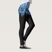 Prachtige veren Leggi Exotic Mini Skirt - Zwart Leggings (Rechts)