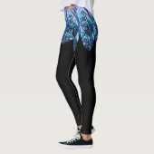 Prachtige veren Leggi Exotic Mini Skirt - Zwart Leggings (Links)