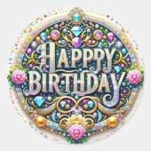 Prachtige verjaardag sticker (Voorkant)