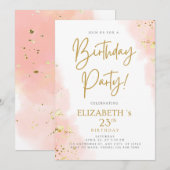 Prachtige verjaardagsuitnodigingskaart kaart (Voorkant / Achterkant)
