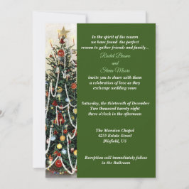 Prachtige, verlichte kerstboomrand RSVP Kaart