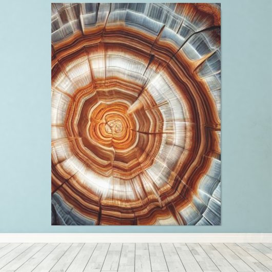 Prachtige versteende Stump Wall Art Canvas Afdruk (Insitu (Houten vloer))