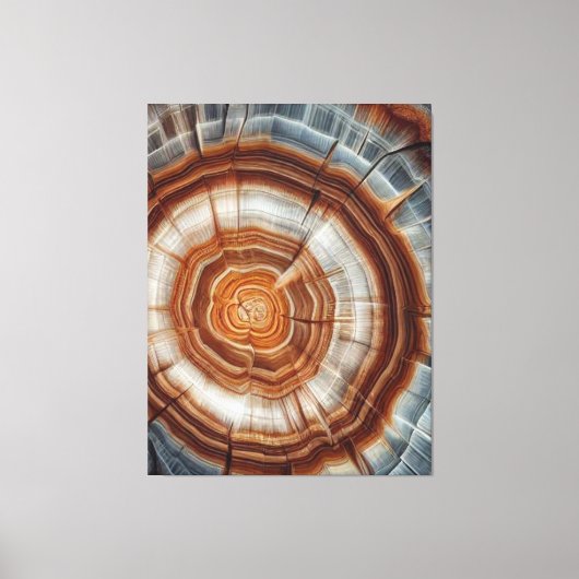 Prachtige versteende Stump Wall Art Canvas Afdruk (Voorkant)