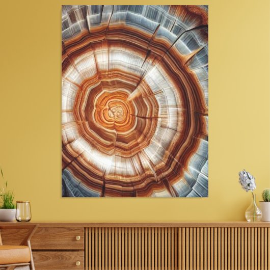 Prachtige versteende Stump Wall Art Canvas Afdruk (Insitu (Woonkamer))