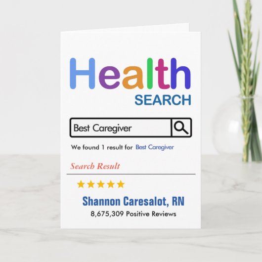 Prachtige verzorger bedankkaart (Voorkant)