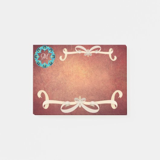 Prachtige Victoriaans Bow-Stropdas met monogram Post-it® Notes (Voorkant)