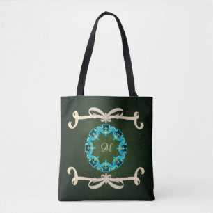 Prachtige Victoriaans Bow-Stropdas met monogram Tote Bag