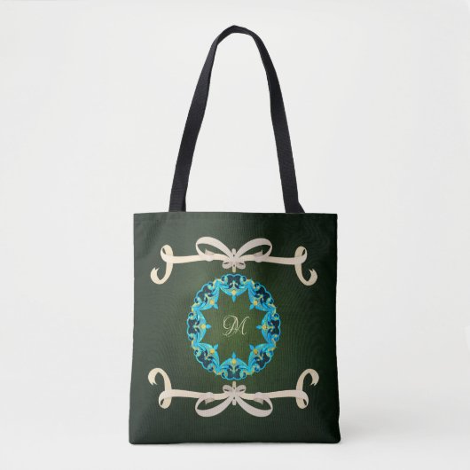 Prachtige Victoriaans Bow-Stropdas met monogram Tote Bag (Voorkant)