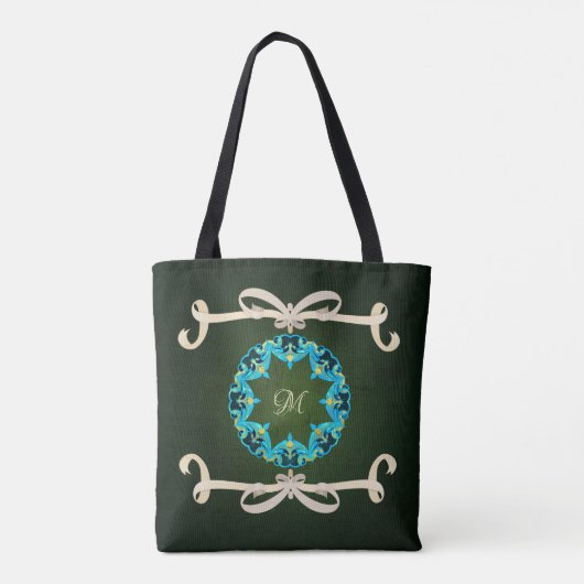 Prachtige Victoriaans Bow-Stropdas met monogram Tote Bag (Achterkant)