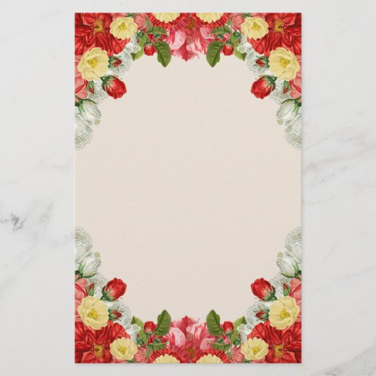 Prachtige  Victoriaans Engelstalige tuin Briefpapier (Voorkant)