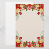 Prachtige  Victoriaans Engelstalige tuin Briefpapier (Voorkant / Achterkant)