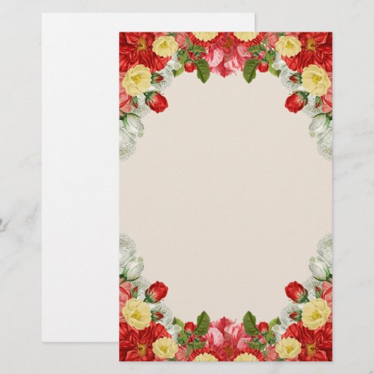 Prachtige Victoriaans Engelstalige tuin Briefpapier (Voorkant / Achterkant)