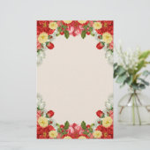 Prachtige  Victoriaans Engelstalige tuin Briefpapier (Staand voorkant)