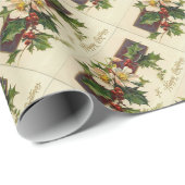 Prachtige Victoriaans Feestdagen Kerstmis Cadeaupapier (Rol Hoek)