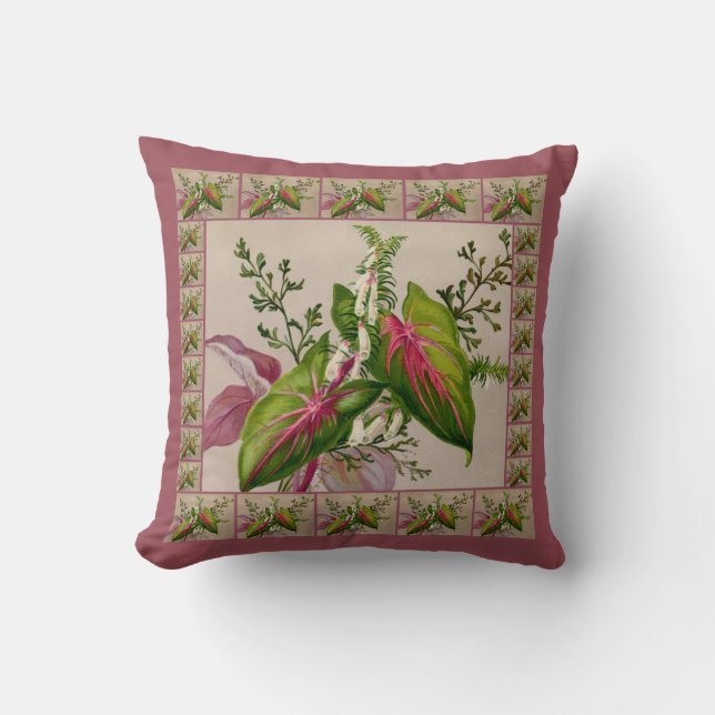 Prachtige Victoriaans Floral Art Pillow Kussen (Voorkant)