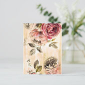 Prachtige Victoriaans Floral Painting Briefkaart (Staand voorkant)