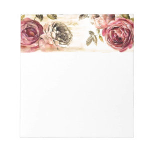 Prachtige Victoriaans Floral Painting Notitieblok