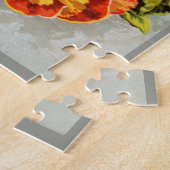 Prachtige Victoriaans Floral Seed Packet PANSIES Legpuzzel (Zijkant)