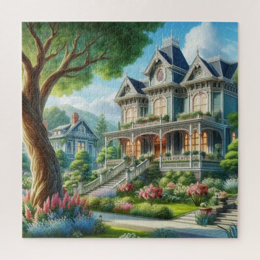 Prachtige Victoriaans huis puzzel Legpuzzel (Verticaal)