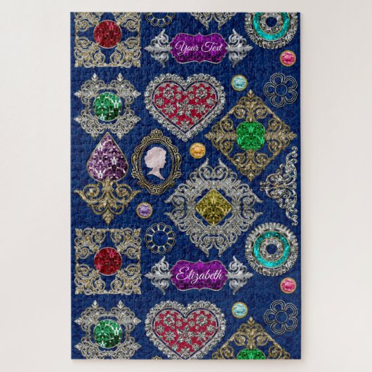 Prachtige Victoriaans juwelen Brooch Gemstone Coll Legpuzzel (Verticaal)