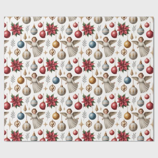 Prachtige Victoriaans kerstversieringen Cadeaupapier (Vlak)