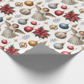 Prachtige Victoriaans kerstversieringen Cadeaupapier (Hoek)