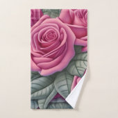 Prachtige Victoriaans Pastel Roze Roze Print Bad Handdoek (Handdoek)