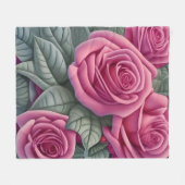 Prachtige Victoriaans Pastel Roze Roze Print Fleece Deken (Voorkant (Horizontaal))