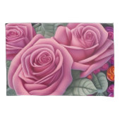 Prachtige Victoriaans Pastel Roze Roze Print Kussensloop (Voorkant-Links)