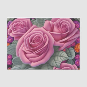Prachtige Victoriaans Pastel Roze Roze Print Tissuepapier