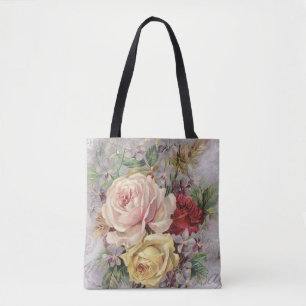 Prachtige Victoriaans Rozen en kleine bloemetjes Tote Bag