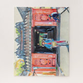 Prachtige Vietnamese Asia Japanse brug Artwork Legpuzzel (Verticaal)