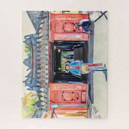 Prachtige Vietnamese Asia Japanse brug Artwork Legpuzzel