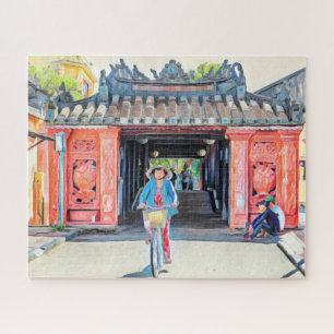 Prachtige Vietnamese Asia Japanse brug Artwork Legpuzzel