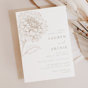 Prachtige Vintage Boho Bloemige Bruiloft Kaart