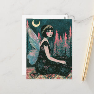 Prachtige vintage fee  briefkaart