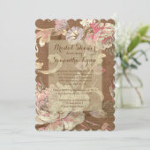 Prachtige Vintage Floral Vrijgezellenfeest Kaart (Staand voorkant)