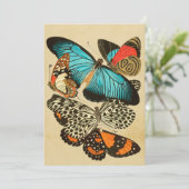 Prachtige Vintage Garden Butterflies Kaart (Staand voorkant)