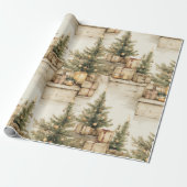 Prachtige vintage kerst cadeaupapier (Uitgerold)
