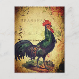 Prachtige Vintage Rooster Briefkaart