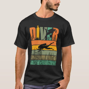 Prachtige Vintage scuba duiker T-shirt