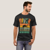 Prachtige Vintage scuba duiker T-shirt (Voorkant volledig)