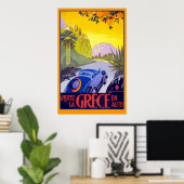 Prachtige Vintage Travel Poster van Griekenland (Thuiskantoor)